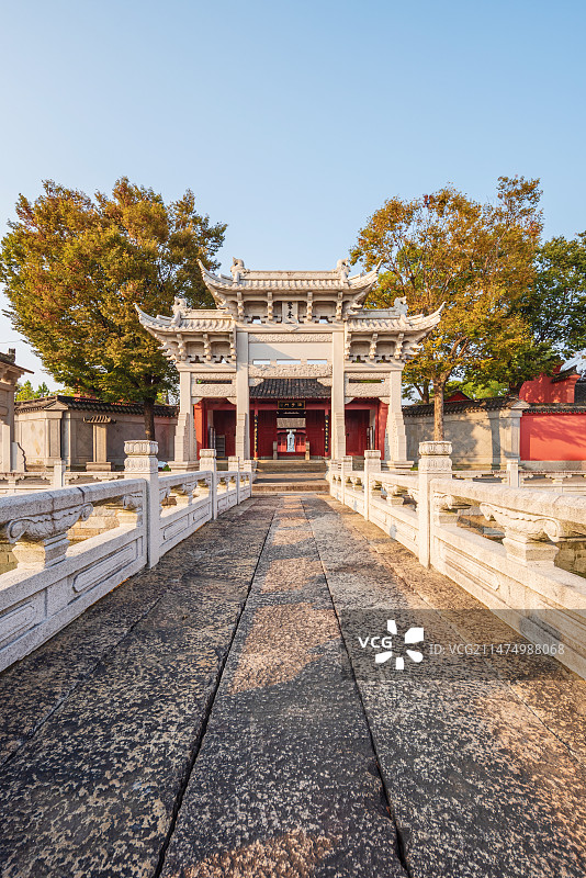 中国浙江嘉兴海宁盐官孔庙学宫图片素材