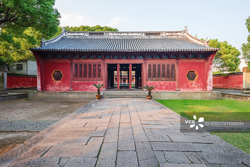 中国浙江嘉兴海宁盐官海神庙图片素材