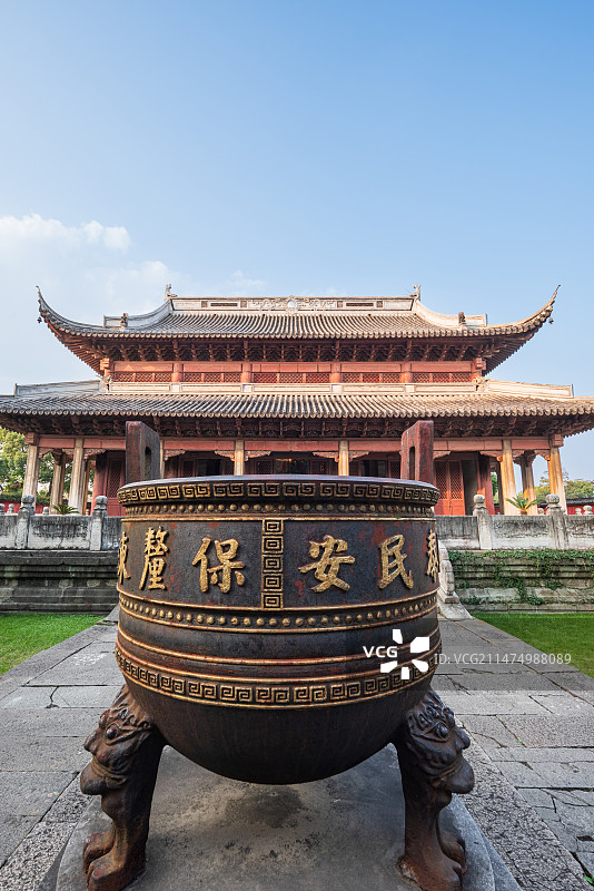 中国浙江嘉兴海宁盐官海神庙正殿图片素材