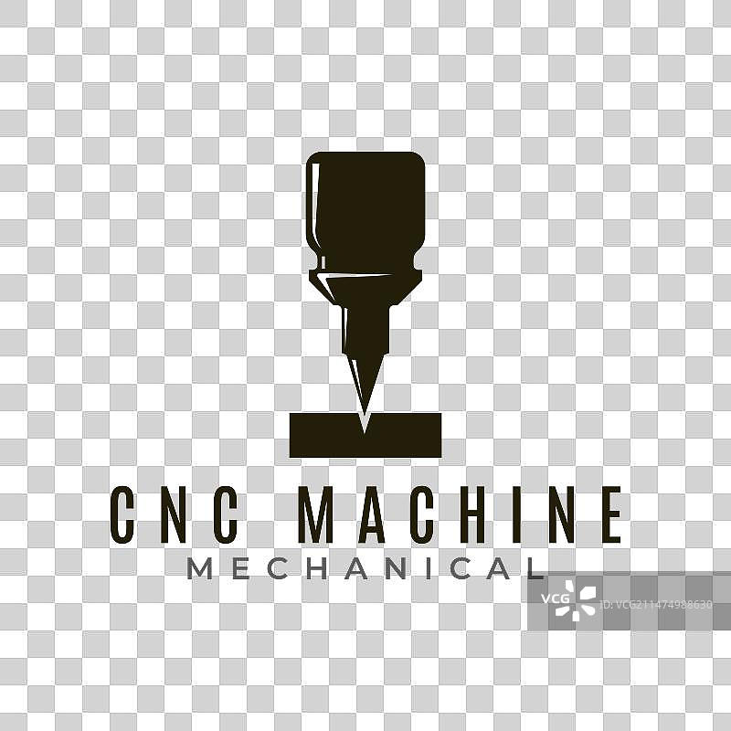 数控机床现代技术复古Logo图标图片素材