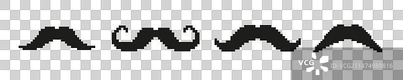 像素复古8位胡子男士图标图片素材