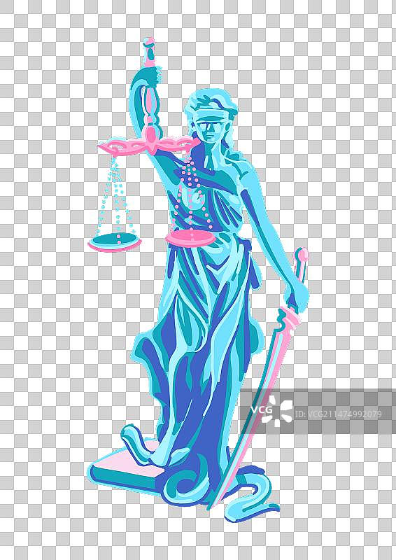 忒弥斯或菲弥达抽象雕塑图片素材