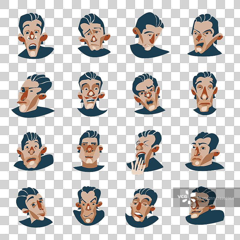 情感面孔合集图片素材