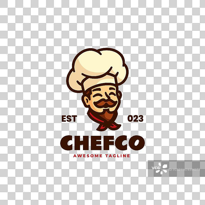 厨师卡通吉祥物标志图片素材