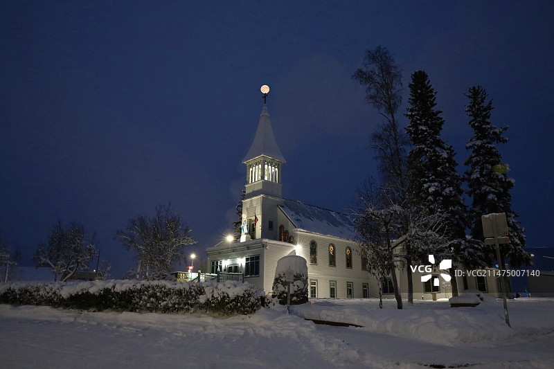 冬夜·月光图片素材