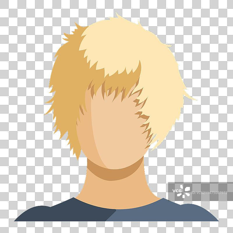 扁平风女性头像：无脸女性用户图片图片素材