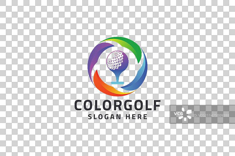 彩色高尔夫标志图片素材