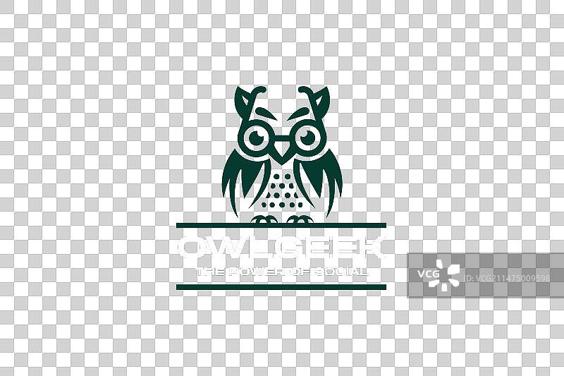 猫头鹰极客标志图片素材