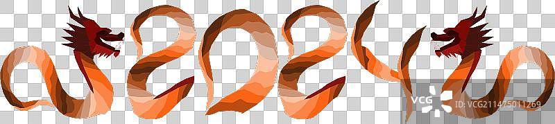 几何风格中国新年贺卡图片素材