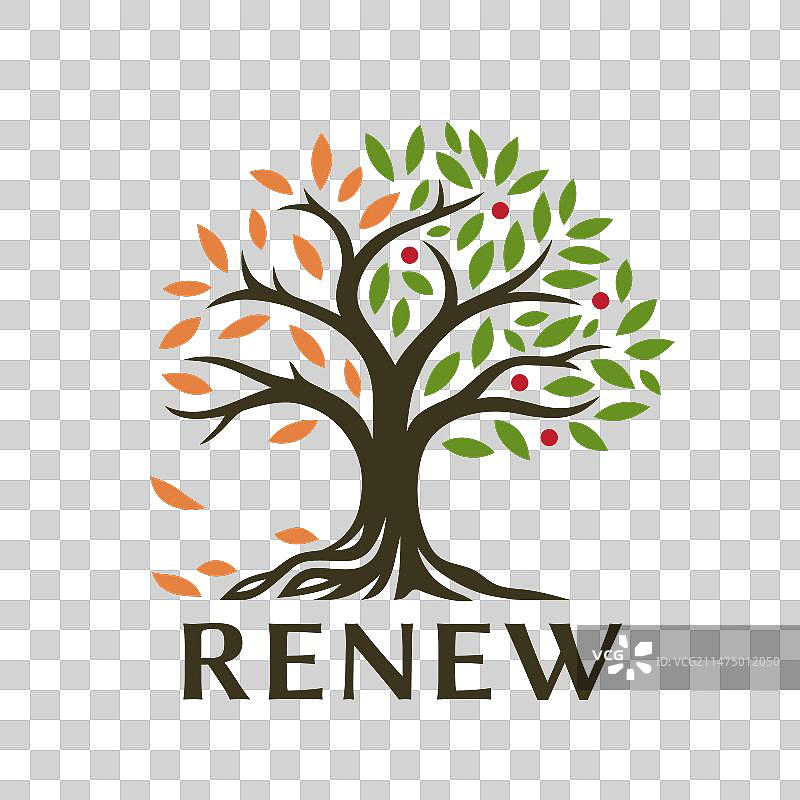 树木更新标志图片素材