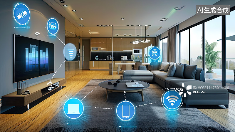 【AI数字艺术】全屋智能图片素材