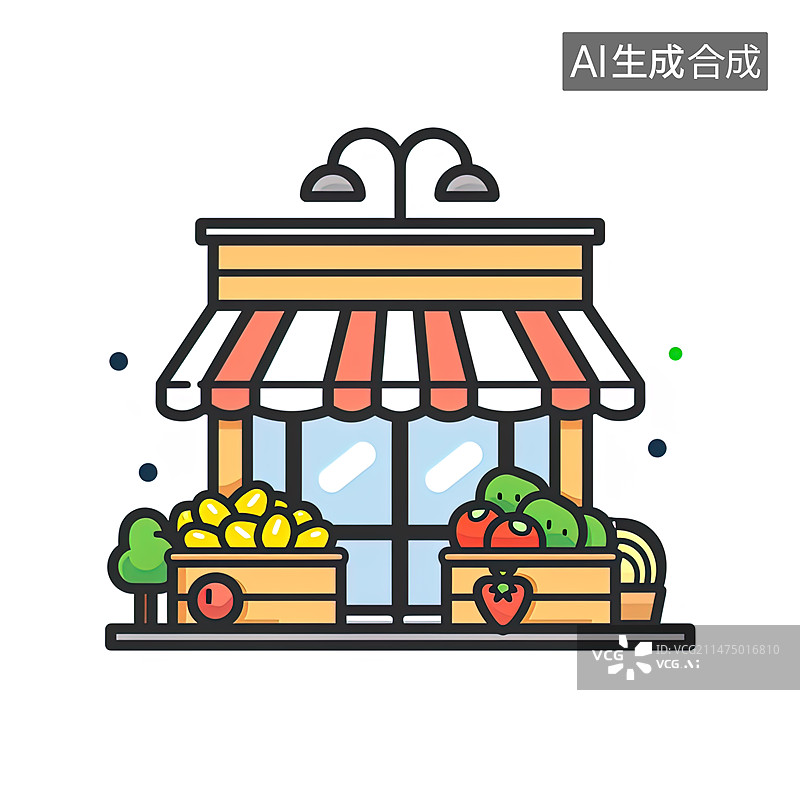 【AI数字艺术】标志设计 - 超市图片素材