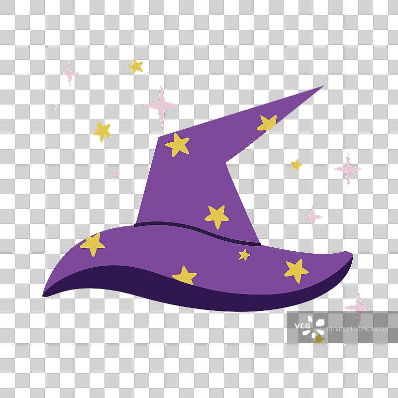带星星的魔法帽剪贴画图片素材