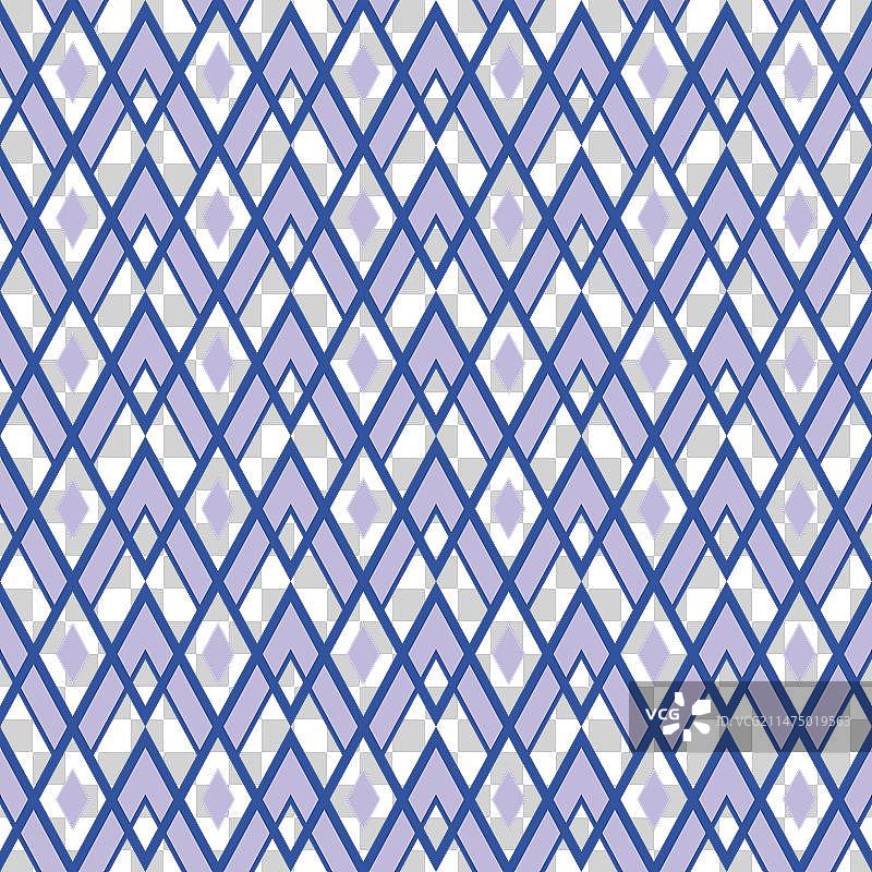红蓝灰色菱形无缝图案图片素材