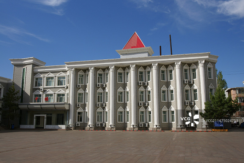 新疆阿勒泰布尔津县城一角图片素材