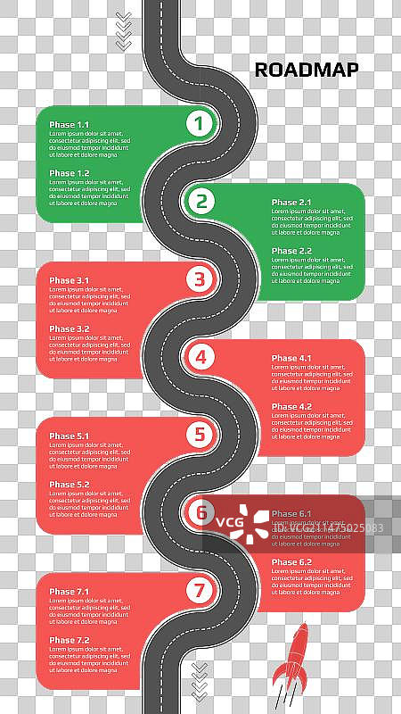 竖版蜿蜒道路路线图图片素材