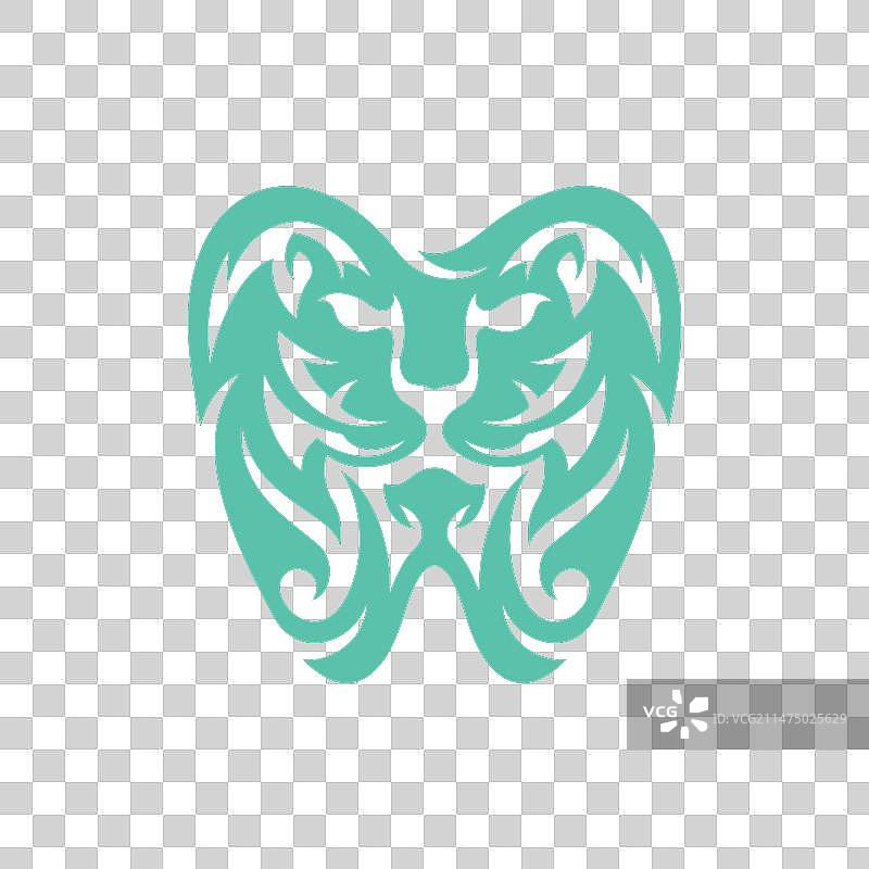 抽象狮子牙科logo设计图片素材