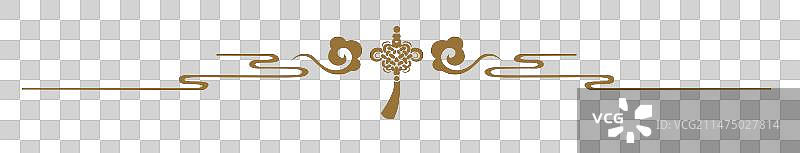 祥云中国结中式分割线素材图片素材