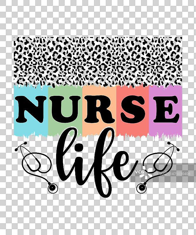 护士生活 T恤设计打印模板图片素材