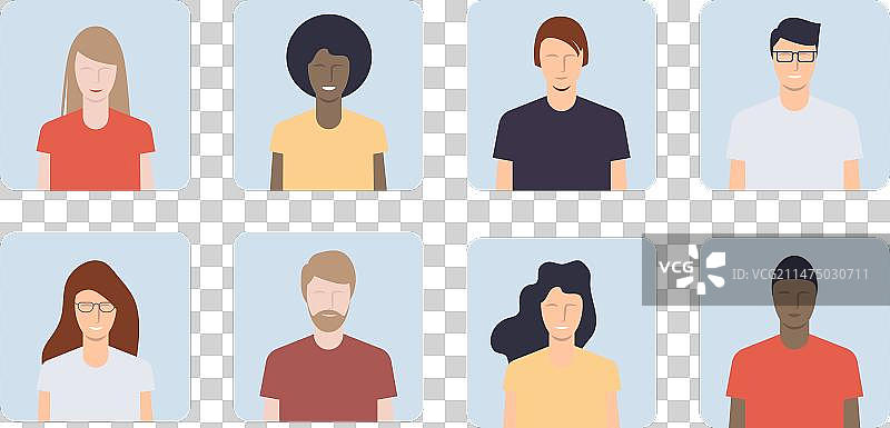 青年男女肖像图片素材