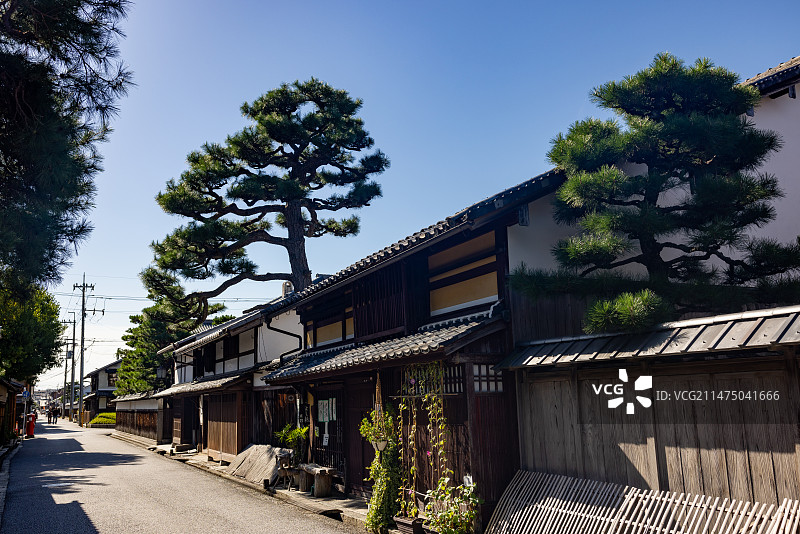 日本近江八幡市八幡堀乡村风光图片素材
