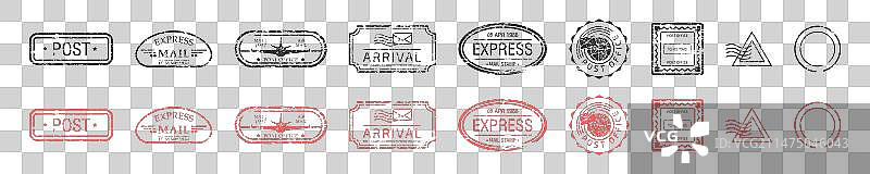 逼真邮政印章通信图片素材