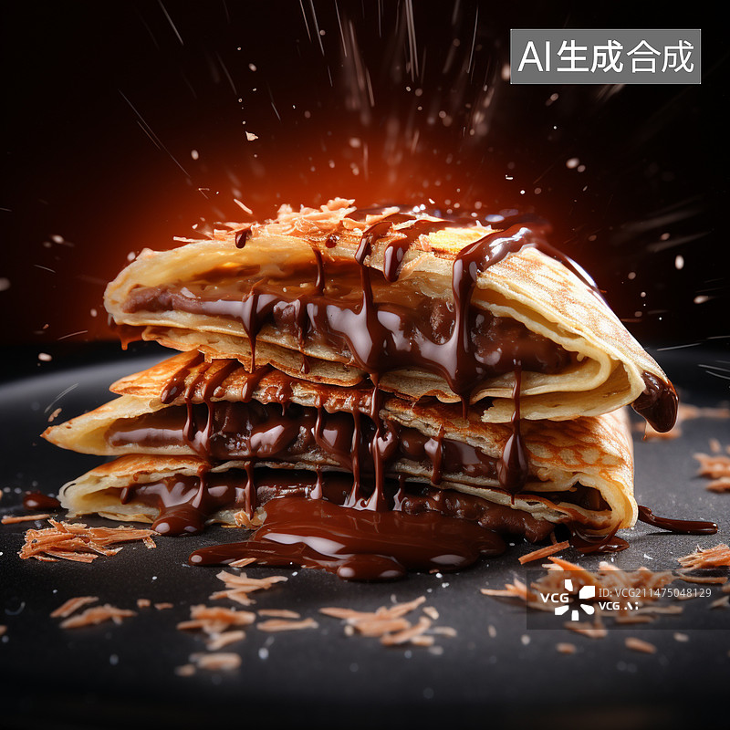 【AI数字艺术】可可椰丝薄饼图片素材