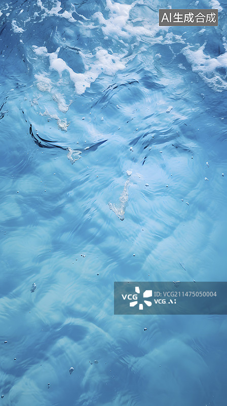 【AI数字艺术】数码海边沙滩波浪海水抽象图形海报背景图片素材