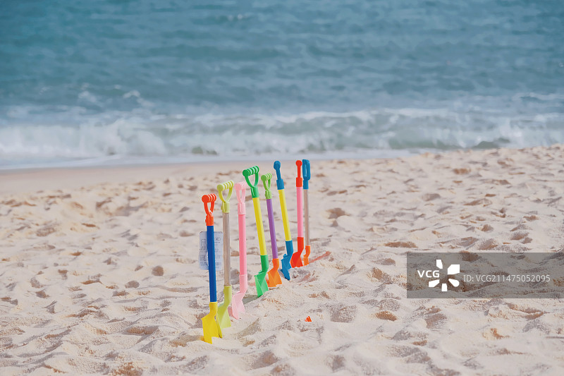 漳州东山岛南门湾海沙滩玩具图片素材