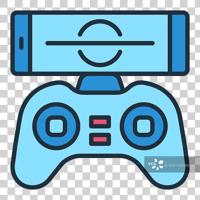 带智能手机概念的四轴飞行器游戏手柄图片素材