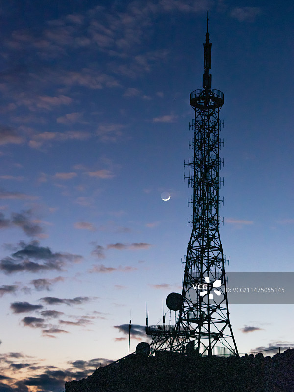 福建上杭双髻山电视信号塔图片素材