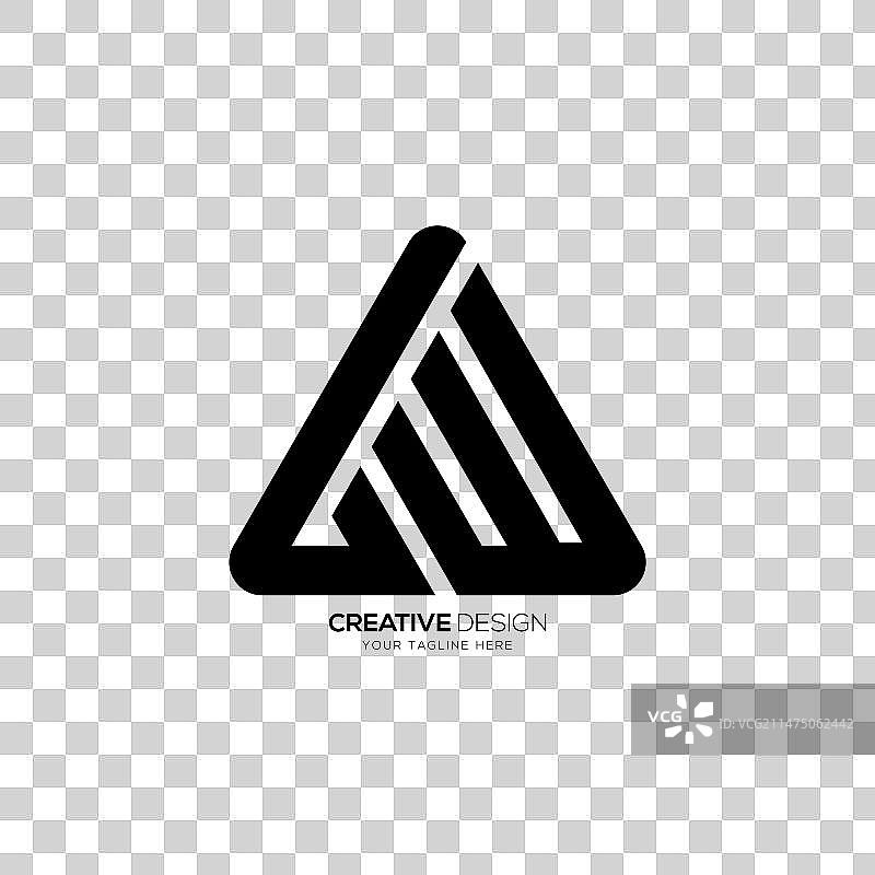 字母GW三角形字母组合图片素材