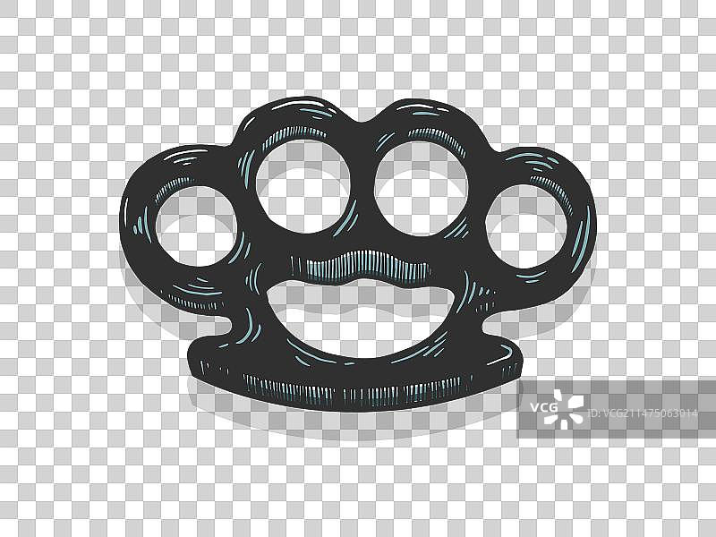 黄铜指节套雕刻图案图片素材