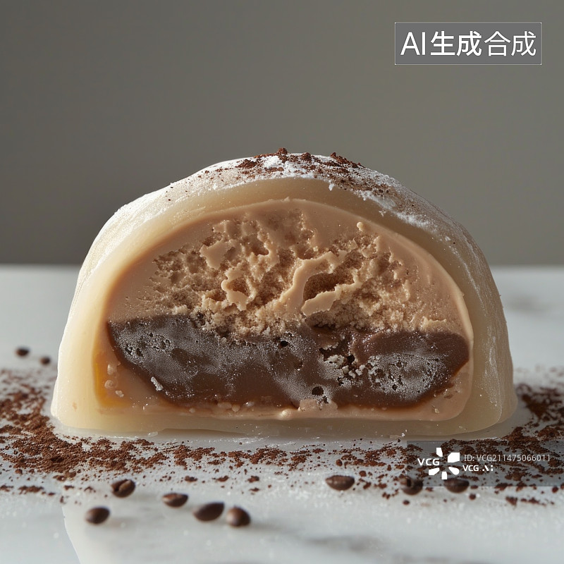 【AI数字艺术】咖啡麻薯冰淇淋图片素材