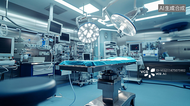 【AI数字艺术】医院手术室空间图片素材