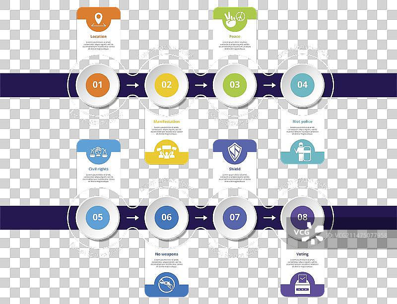 以民权为主题的信息图表图标图片素材