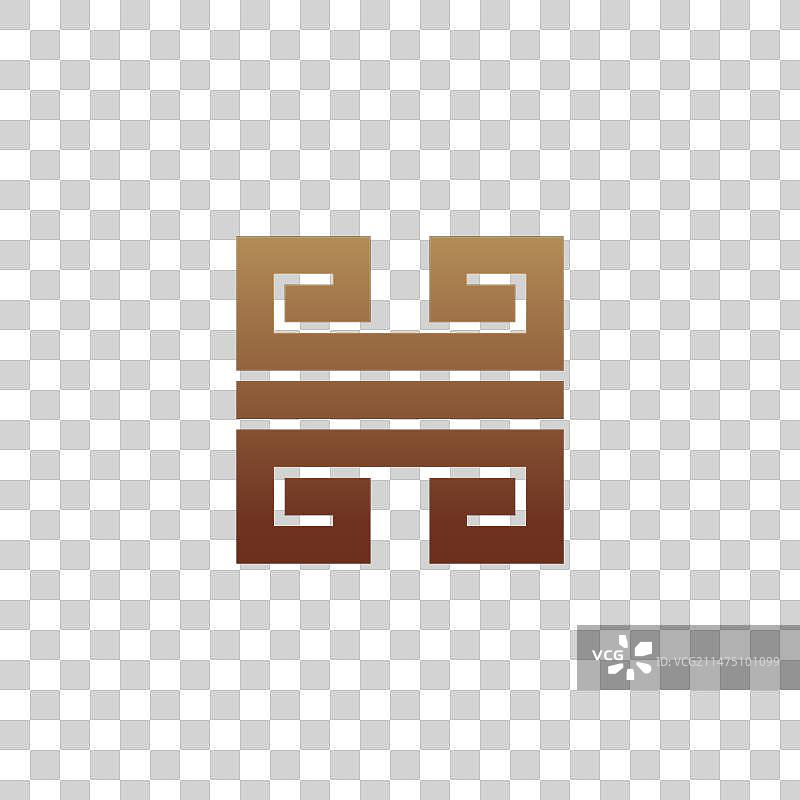 抽象字母H金色标志设计图片素材