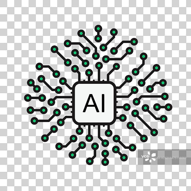 人工智能处理器中心符号图片素材