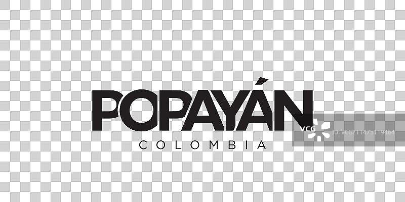 哥伦比亚波帕扬城市徽章设计图片素材