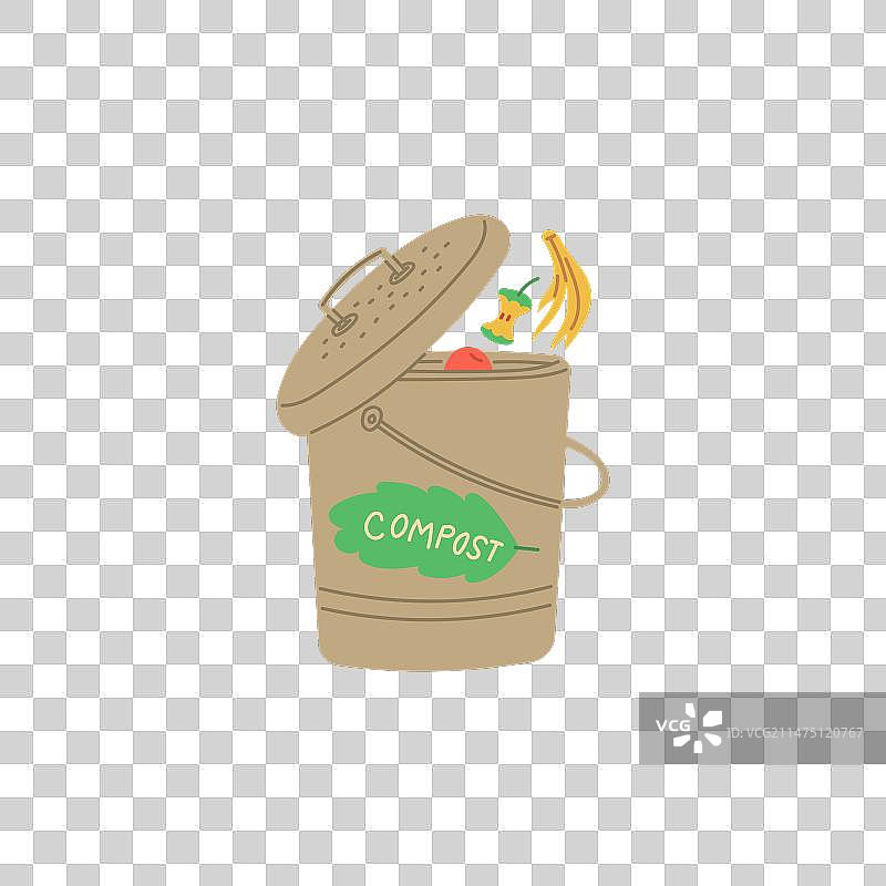水果厨余掉入堆肥桶图片素材