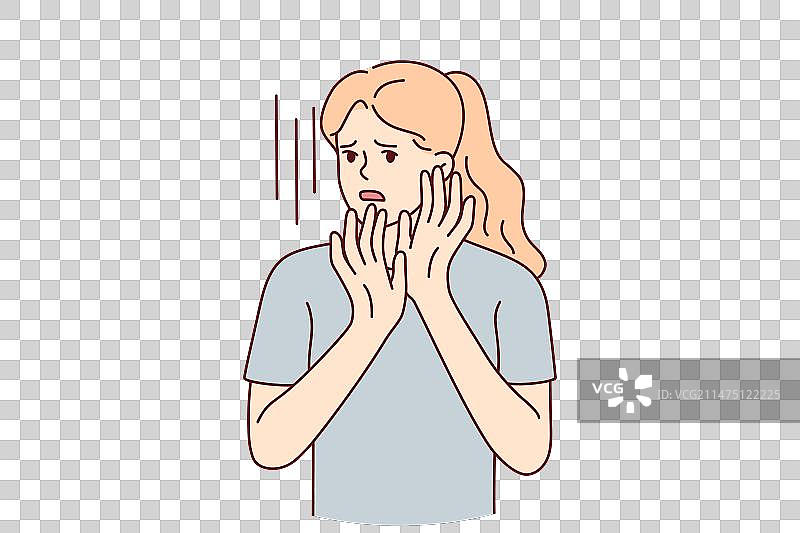感到恐惧的女人图片素材