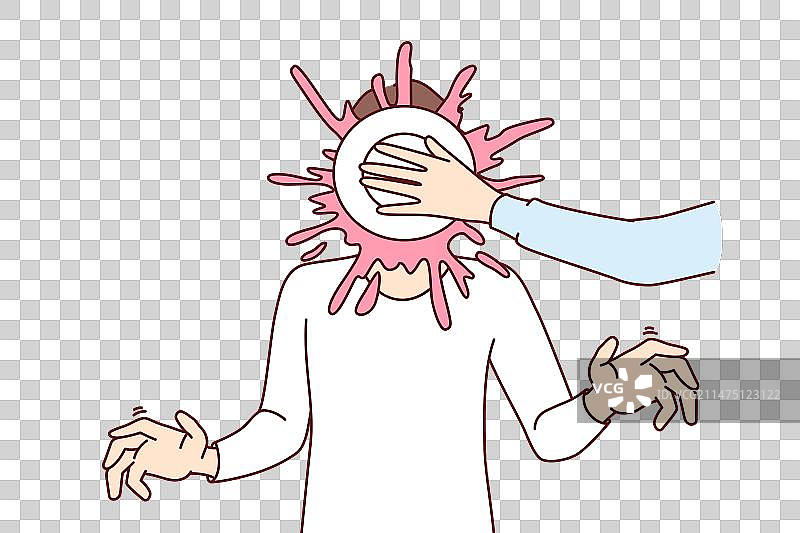 男孩的脸被生日蛋糕砸中图片素材