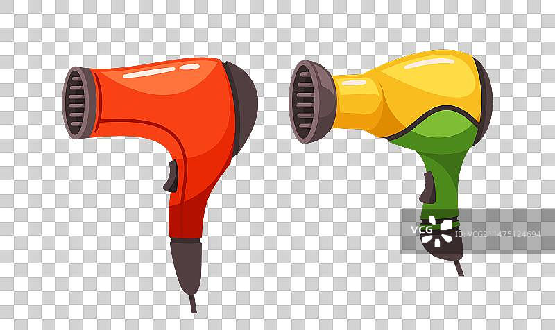 用于吹干头发的电器：吹风机图片素材