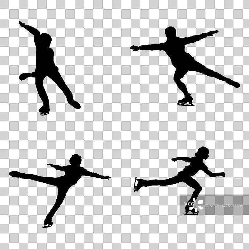 花样滑冰运动图标设计图片素材