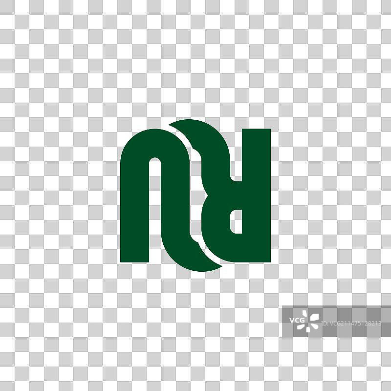 小写字母nd链接曲线几何标志图片素材