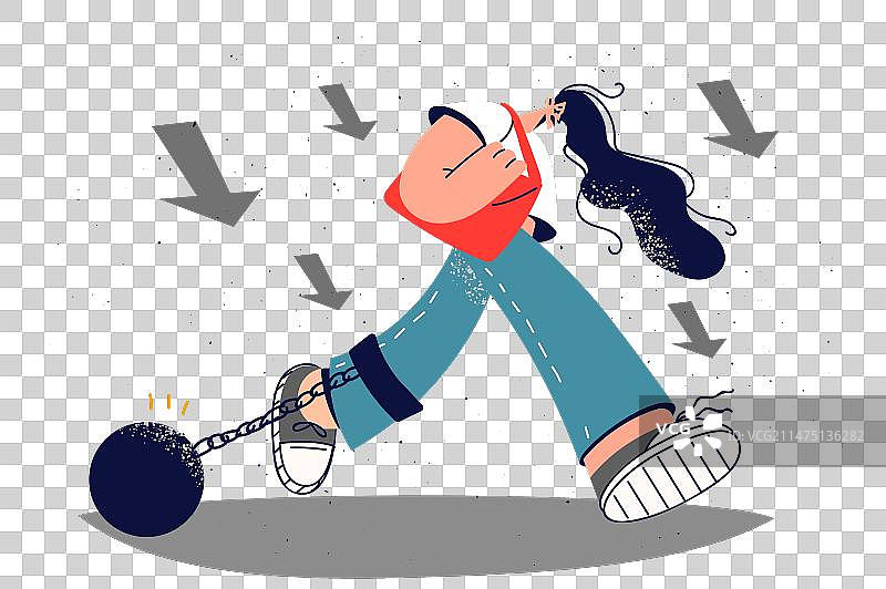 腿部负重压力大的妇女图片素材