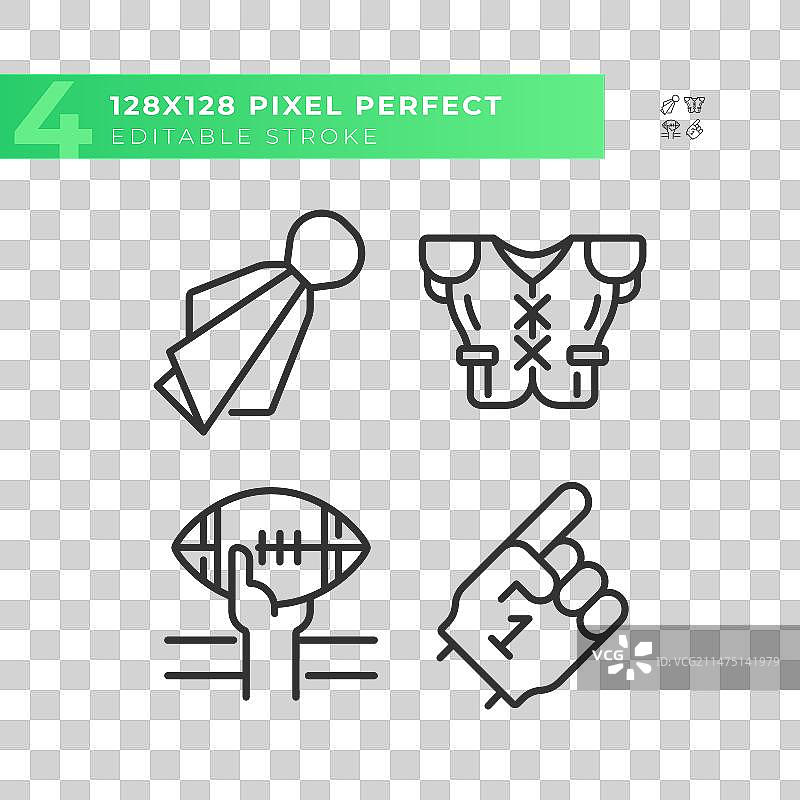 足球比赛元素线性图标集图片素材