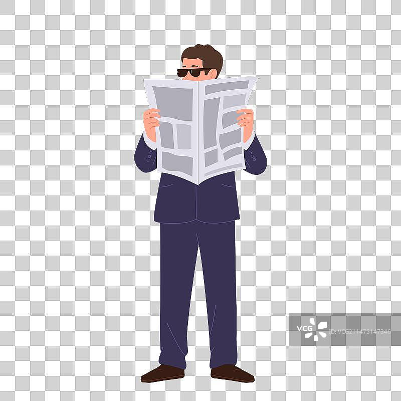 超级特工卧底扁平卡通人物图片素材