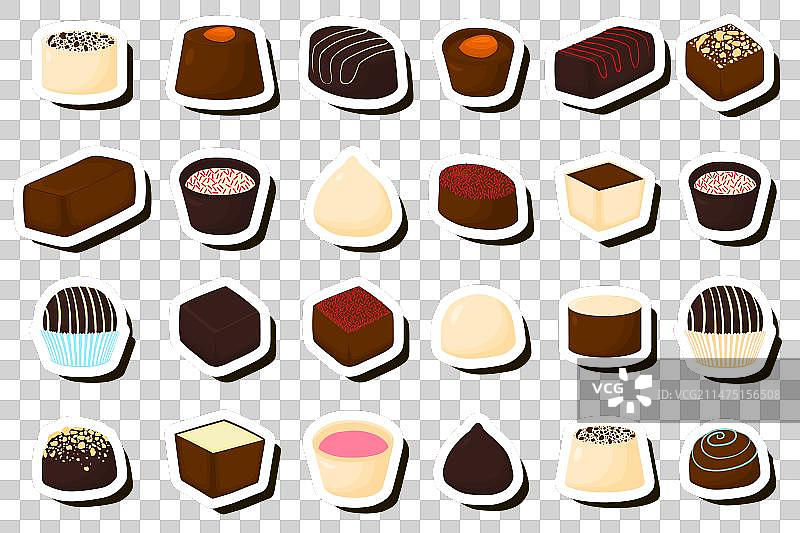 精美巧克力糖果套装图片素材