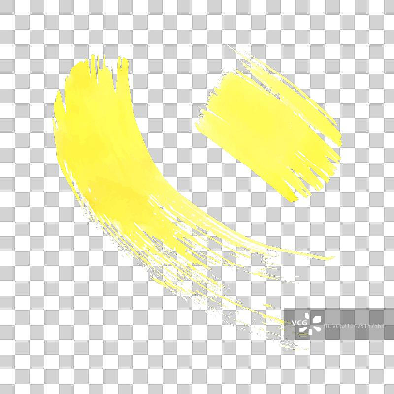 黄色笔触图片素材